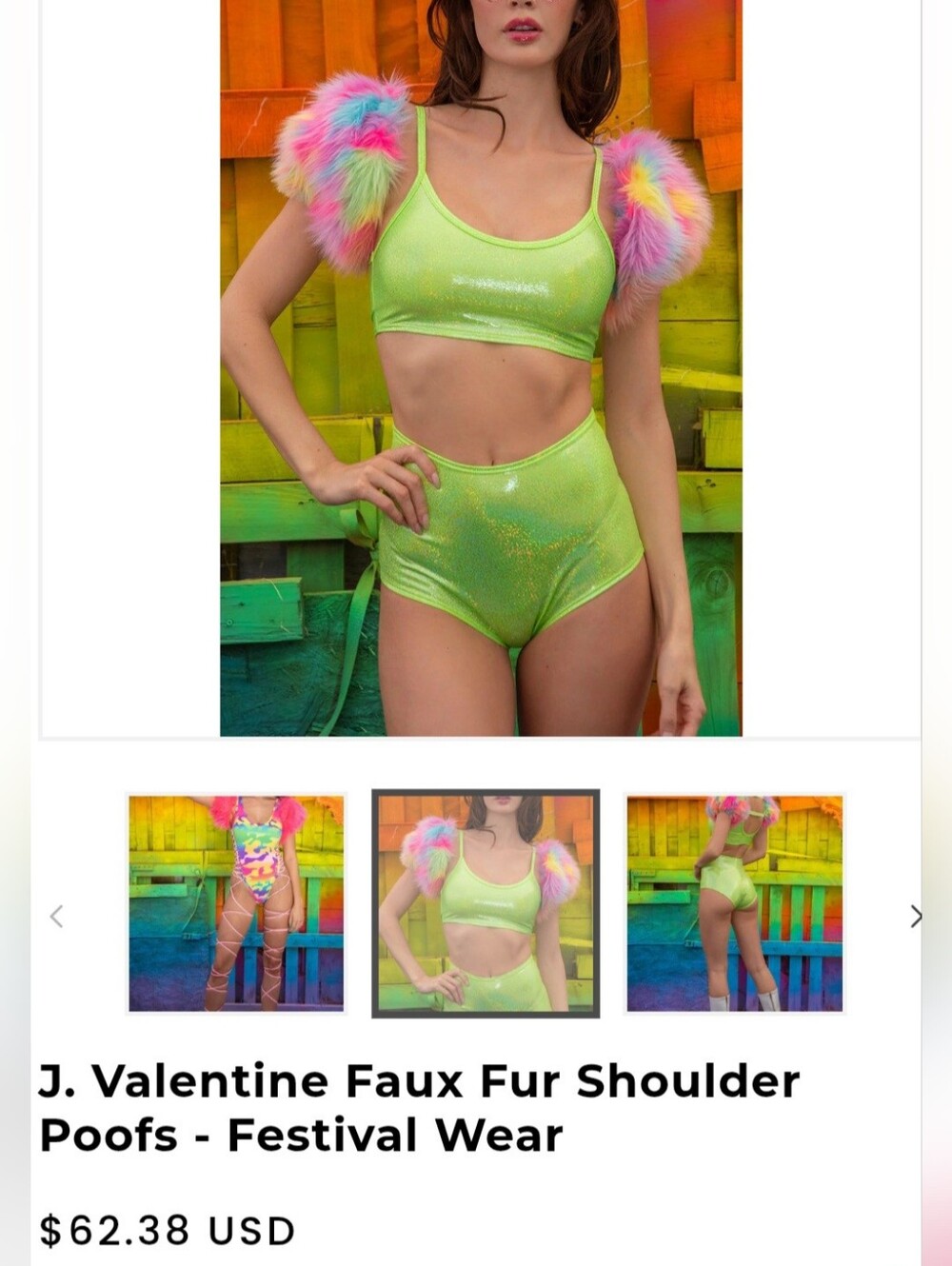 J. Valentine Faux Fur Shoulder Poofs